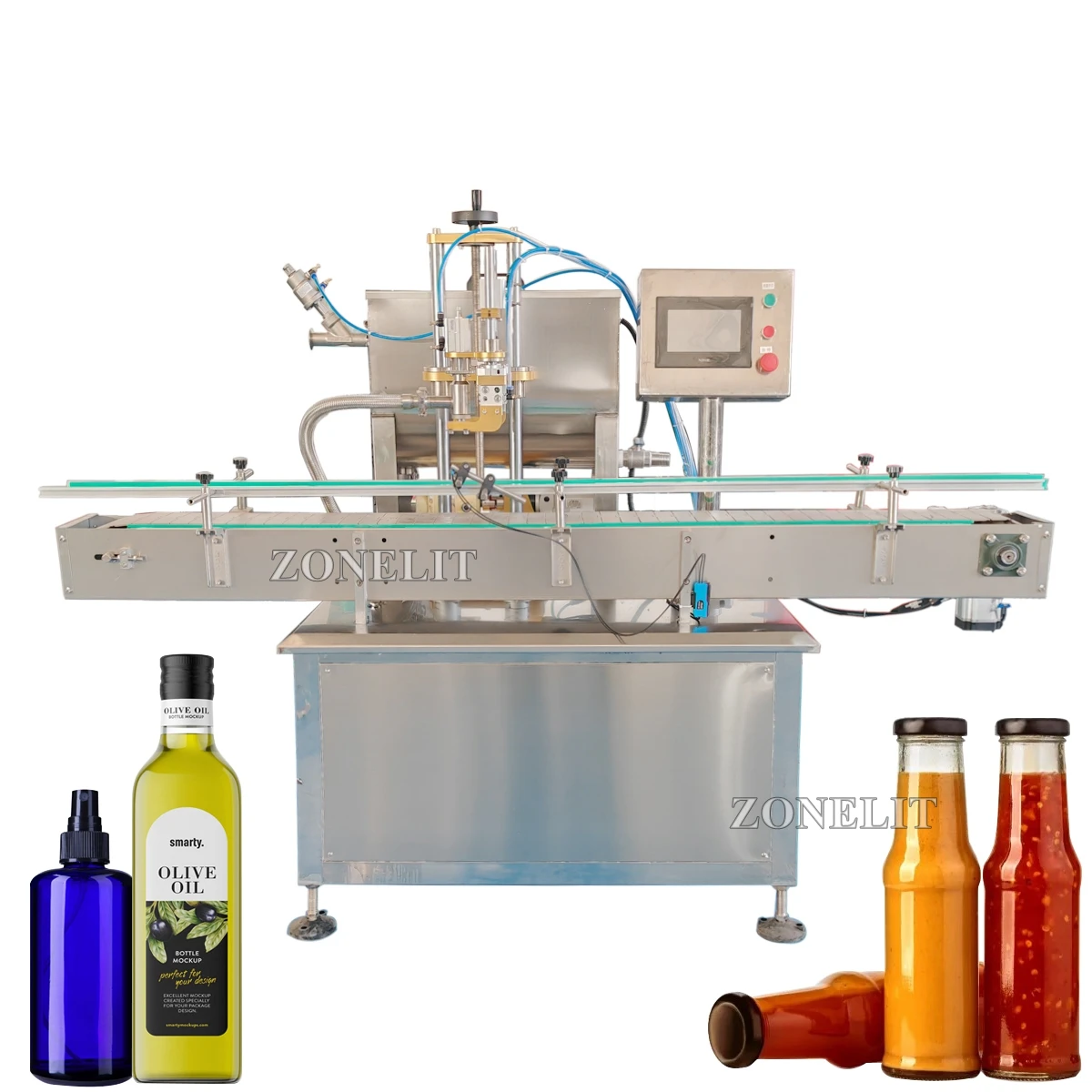 Riempitrice automatica per bottiglie di olio d'oliva con pompa a rotore con servocontrollo automatico