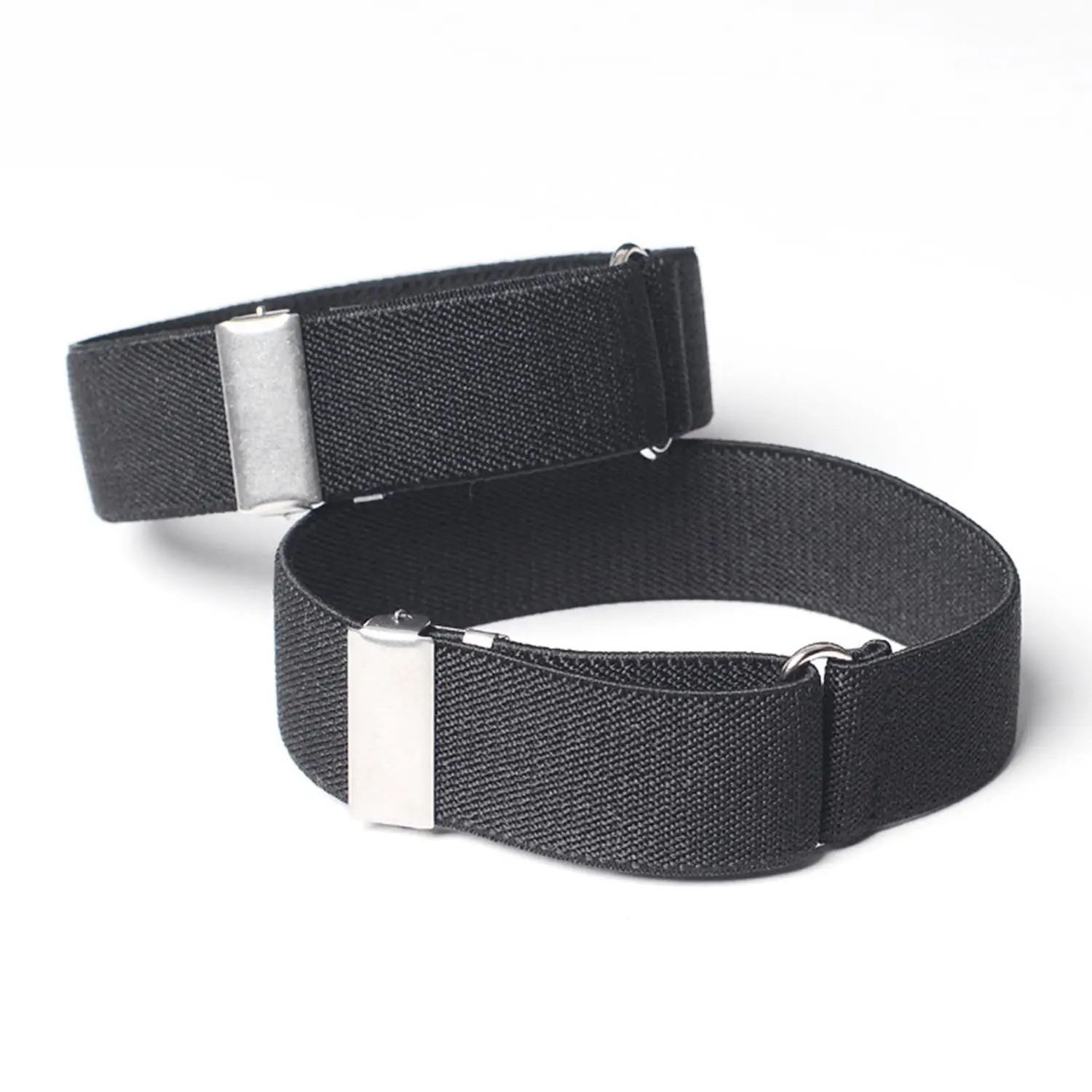 Elastic Armband เสื้อผู้ถือผู้หญิงผู้ชายแฟชั่นปรับแขน Cuffs สําหรับงานแต่งงานเสื้อผ้าอุปกรณ์เสริม 1 คู่