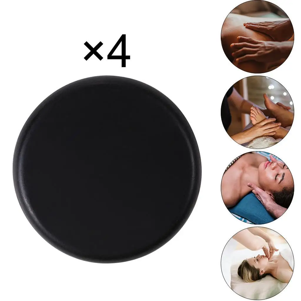 4 Pcs Professional Large Massage Stone Set Basalt Hot Rocks Stones Relaxing 4 pcs 6*6*1.5