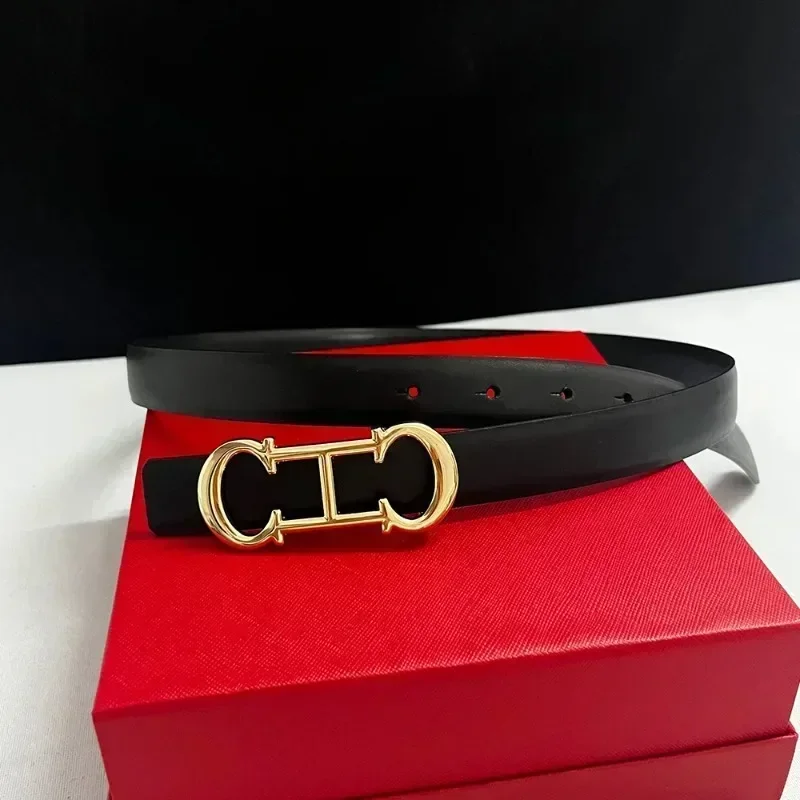 2025 New Women's Simple CH Style Cowboy Belt, Korean Ins Fashion, Decorative Alloy Waistband, Perfect for Jeans & Dress Matching