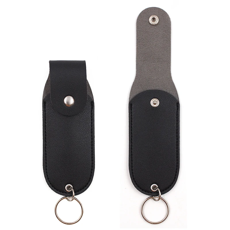 Mini Portable  Pepper Spray Pouch Holster PU Leather Self Defense Keychain - Compact Carrier for Personal Safety