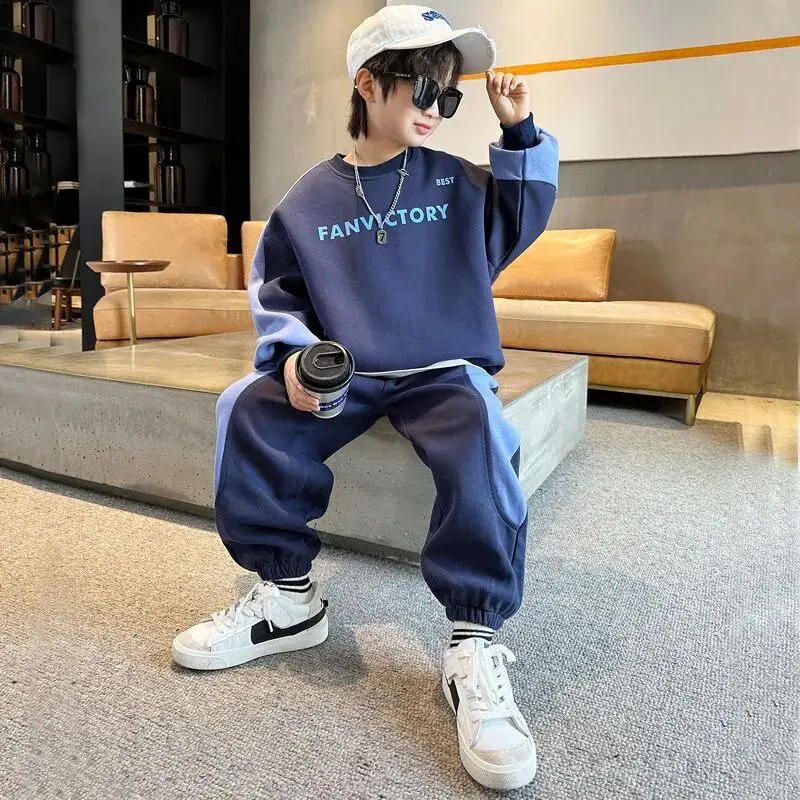 Boys Clothing Sets New Fashion Spring Autumn Sweatshirts + Pants 2Pcs Tracksuit Suits For Teen Kids Clothes 5 6 8 10 12 Year