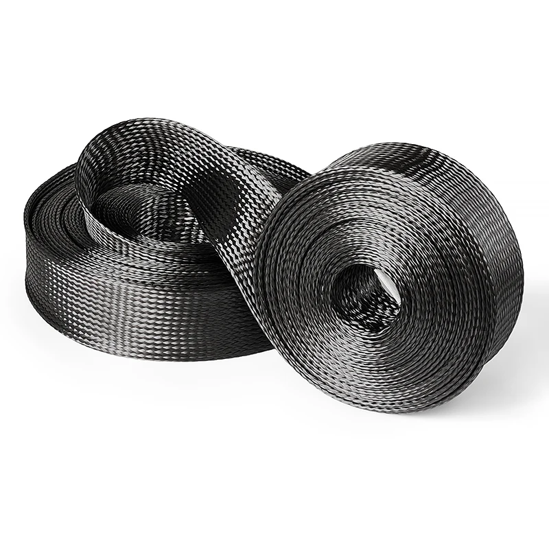 Kohlefaser 2MM-40MM Buchse Hochtemperaturbeständige Geflochtene Netz-Buchse Drahtummantelung Hochfeste Schutzhülle – Detail 5