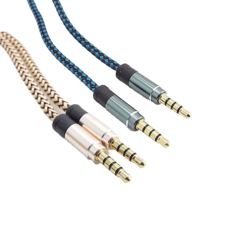 3.5mm jack aux Speaker connector Cable for head phone mp3 3.5 mm Car Audio Cable wire Colorful Nylon Headphone AUX Cord 1