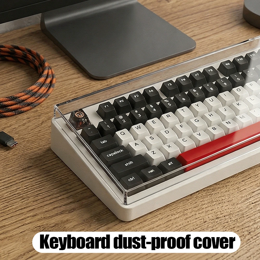 Clear Acrylic Mechanical Keyboard Dust Cover Protector Case For 60 96 98 104/108Key Transparent Anti-Dust Keyboard & Mouse Cover