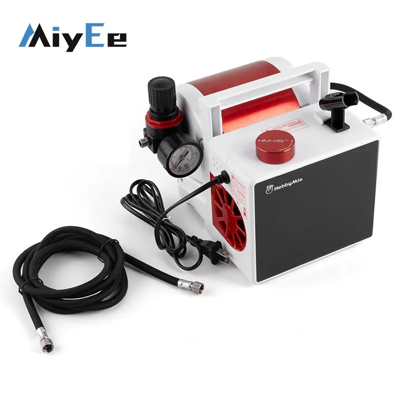 HobbyMio HM-05 Pro Desktop Air Pump with Air Cylinder Low Noise 40W Air Compressor for Model Spraying