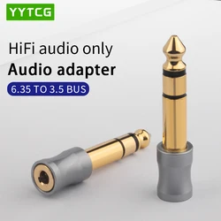 Jack 6.5 6.35mm Male Plug to 3.5mm Female Connector Headphone Amplifier Audio Adapter for Mobile Phone PC Notebook