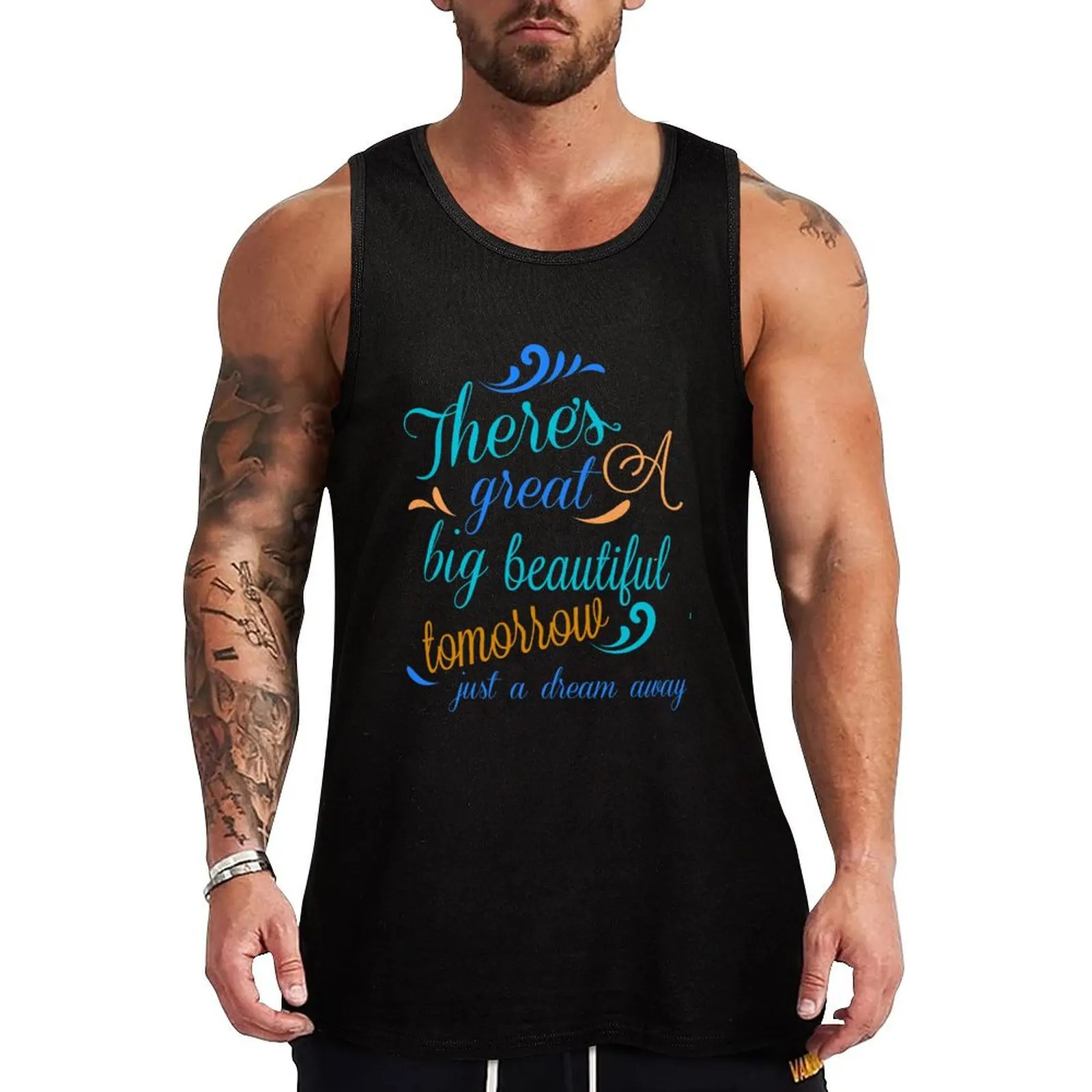 

Great Big Beautiful Tomorrow Tank Top Modern Print Tank Top Contemporary Graphic Shirt