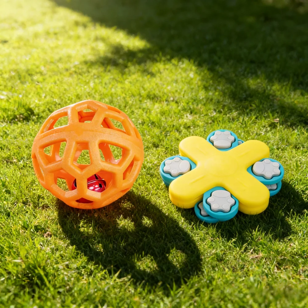 Hundehohles Ballspielzeug, Gummi-Kauspielzeug für Hunde, Reinigung der Zähne, Backenzahn, bissfestes Spielzeug mit Glocke, Welpen-Trainingsspiel – Detail 4
