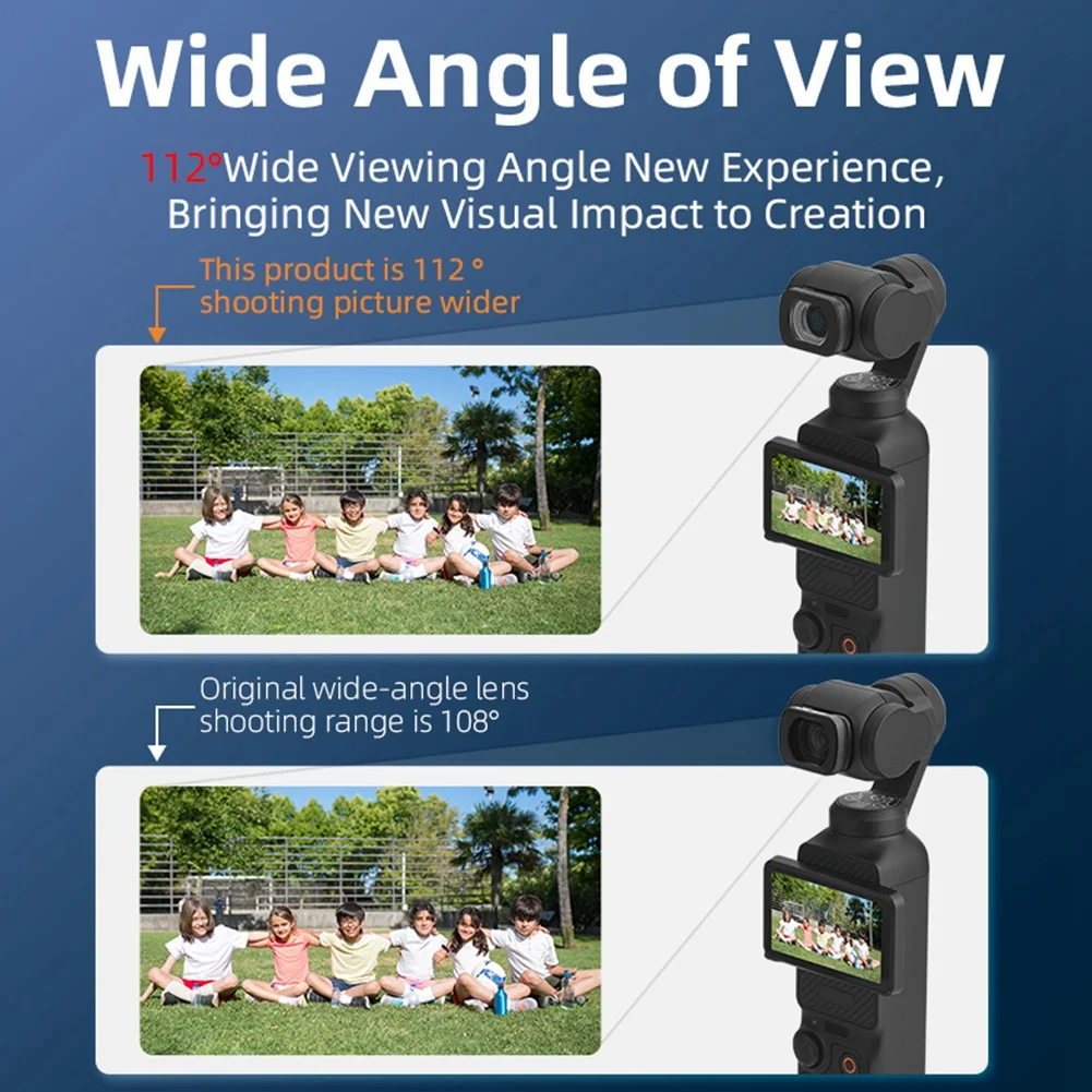 112° Wide-Angle Lens for 4/Pocket 3 112 Degree Wide-Angle Lens Quick-Release Expansion Cam Accessories