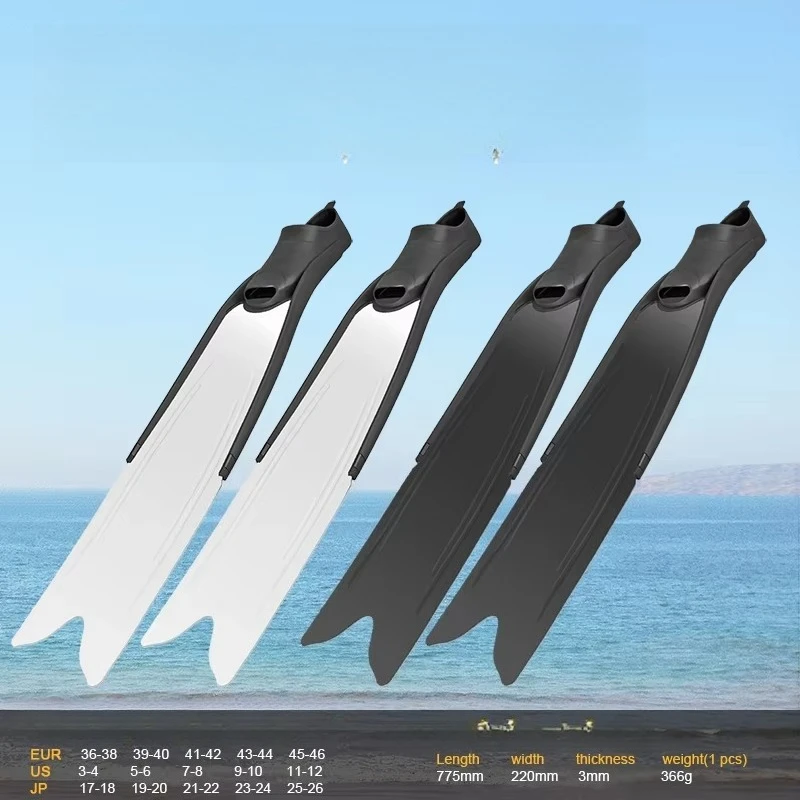 Professional Diving Fins Long Blade Swim Flipper Carbon Fiber Freediving Fins