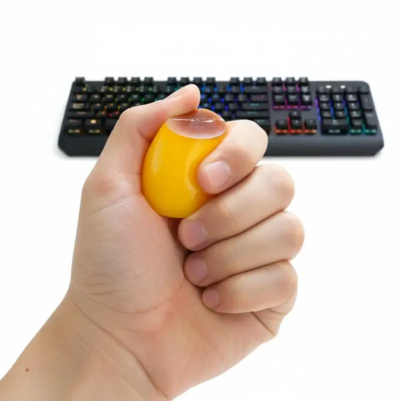 Caramel Pudding Empty Ball Handmade Squeeze Fidget Toy Stress Relief Sensory Decompression Pinch Toy