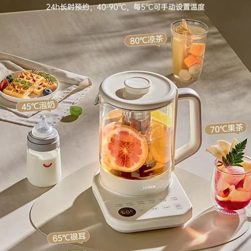 [Pure Titanium] Midea 0 Coated Health Pot Constant Temperature Household Stewing Integrated Tea Brewer Kettle 2025 New