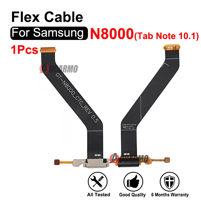 For Samsung Galaxy Tab Note 10.1 N8000 USB Charging Port Charger Dock Flex Cable With MicPhone Replacement Parts