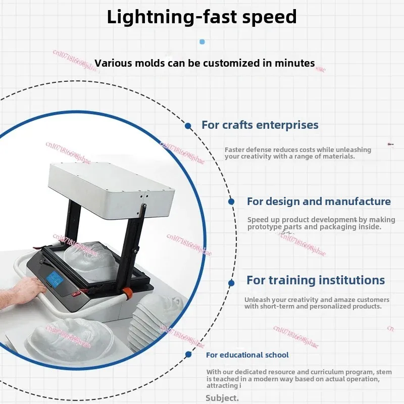 Vaquform Vacuum Hot Blister Machine Desktop Automatic PVC Small Hot Pressing Forming Machine 3D Modeling Machine- Film Paper