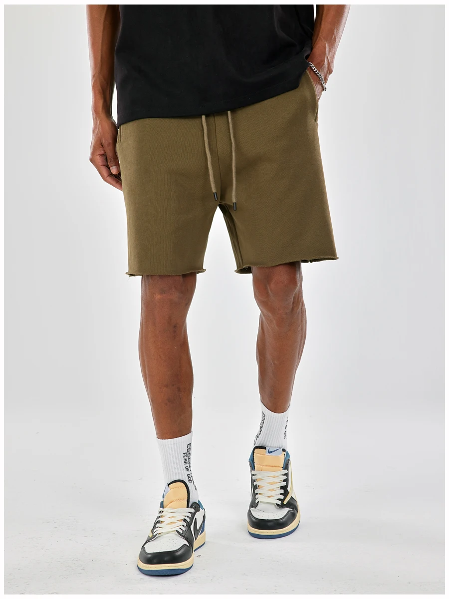 

American Sle Casual Loose Sport Five-Point Pants Kanye West Drapey ort Sweatpants Men Trendy Straight Leg Cotton Blend ...