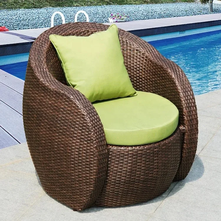 

'Modern Outdoor Garden Hotel Sofa Chair Sectional Sofa with Dining Table Outside Leisure Sectional Rattan Patio Table Set