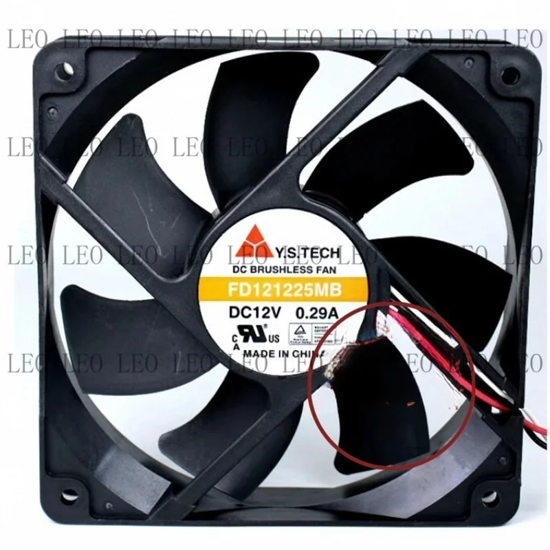 MY For Y.S.TECH FD121225MB DC12V 0.29A 3-Wire Silent Cooling Fan