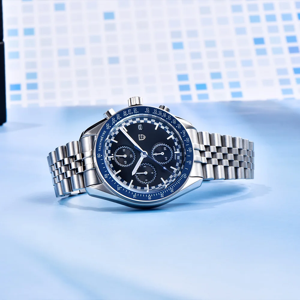 Pagani design 2025 latest luxury quartz men's watch high-quality sapphire VK67 men's business chronograph stainless steel sports