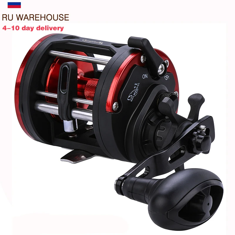 Sougayilang Trolling Reel Drum Fishing Reel Left/Right Hand Casting Sea Fishing Reel Large Line Capacity Baitcasting Reel