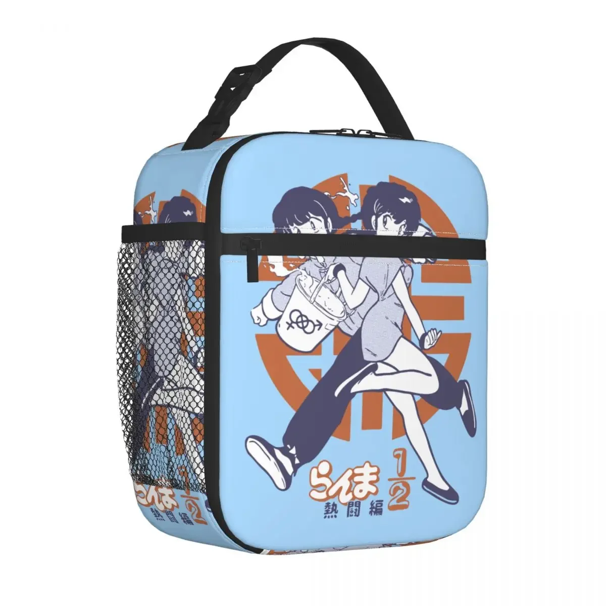 Ranma-fiambrera térmica para hombre y mujer, bolsa de almuerzo con aislamiento, contenedor de Anime Manga, de gran capacidad, para la universidad y