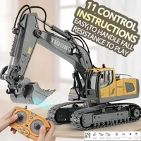 New RC Excavator Dumper Car 2.4G Remote Control Engineering Vehicle Crawler Truck Bulldozer Toys For Boys Kids Christmas Gifts