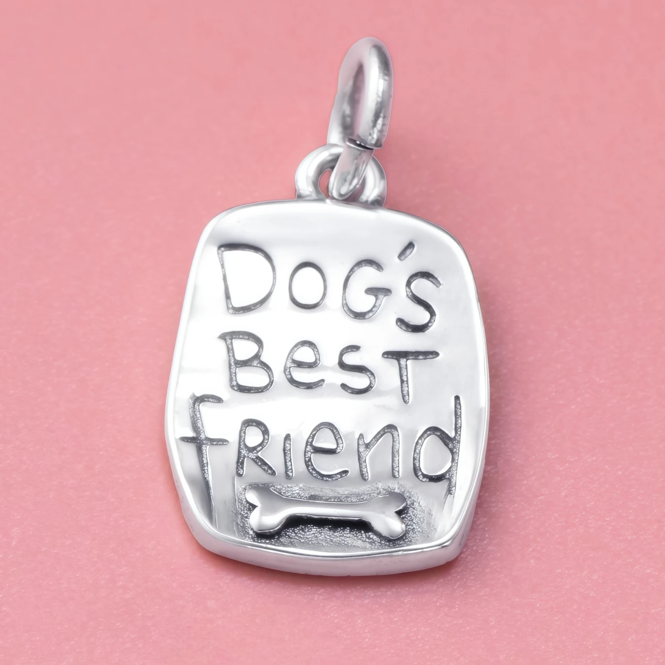 925 فضة سحر قلادة - الكلب أفضل صديق / الصبار / الكلب / شكل ملاحظة لسوار قلادة صنع المجوهرات هدية #2