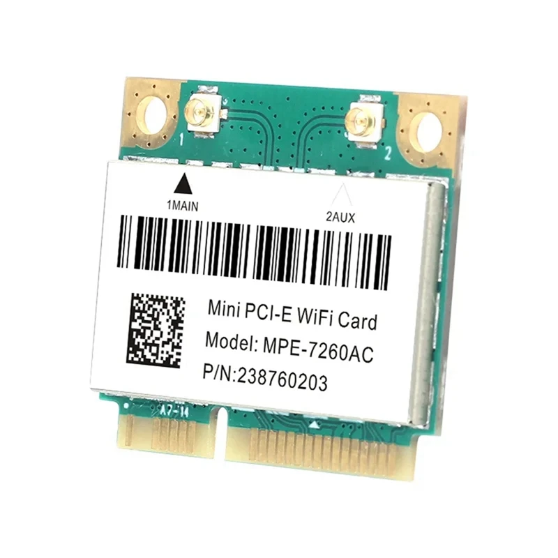 1200Mbps MPE-7260AC Mini PCI-E Wifi Card Dual Band 2.4G/5Ghz 802.11AC BT 4.0 Wlan Wireless Network For Laptop Win 10/11