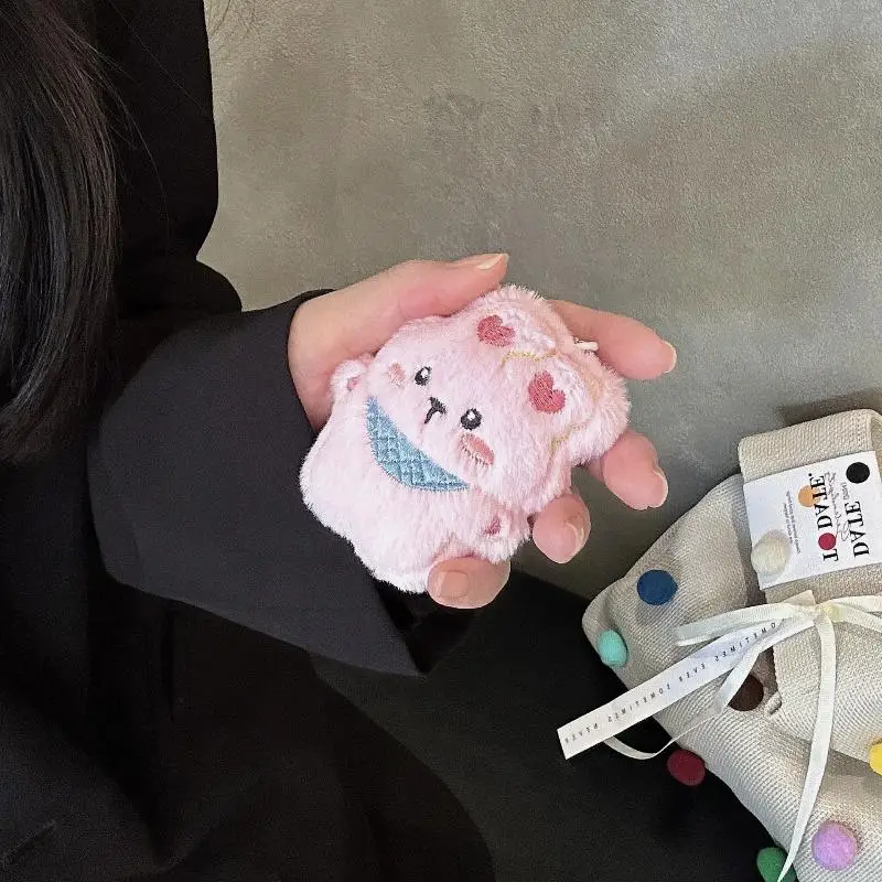 Cute Plush Key Rings Kawaii Bear Rabbit Plush Pendant Keychain Cartoon Stuffed Doll Birthday Decorative Accessories Gift