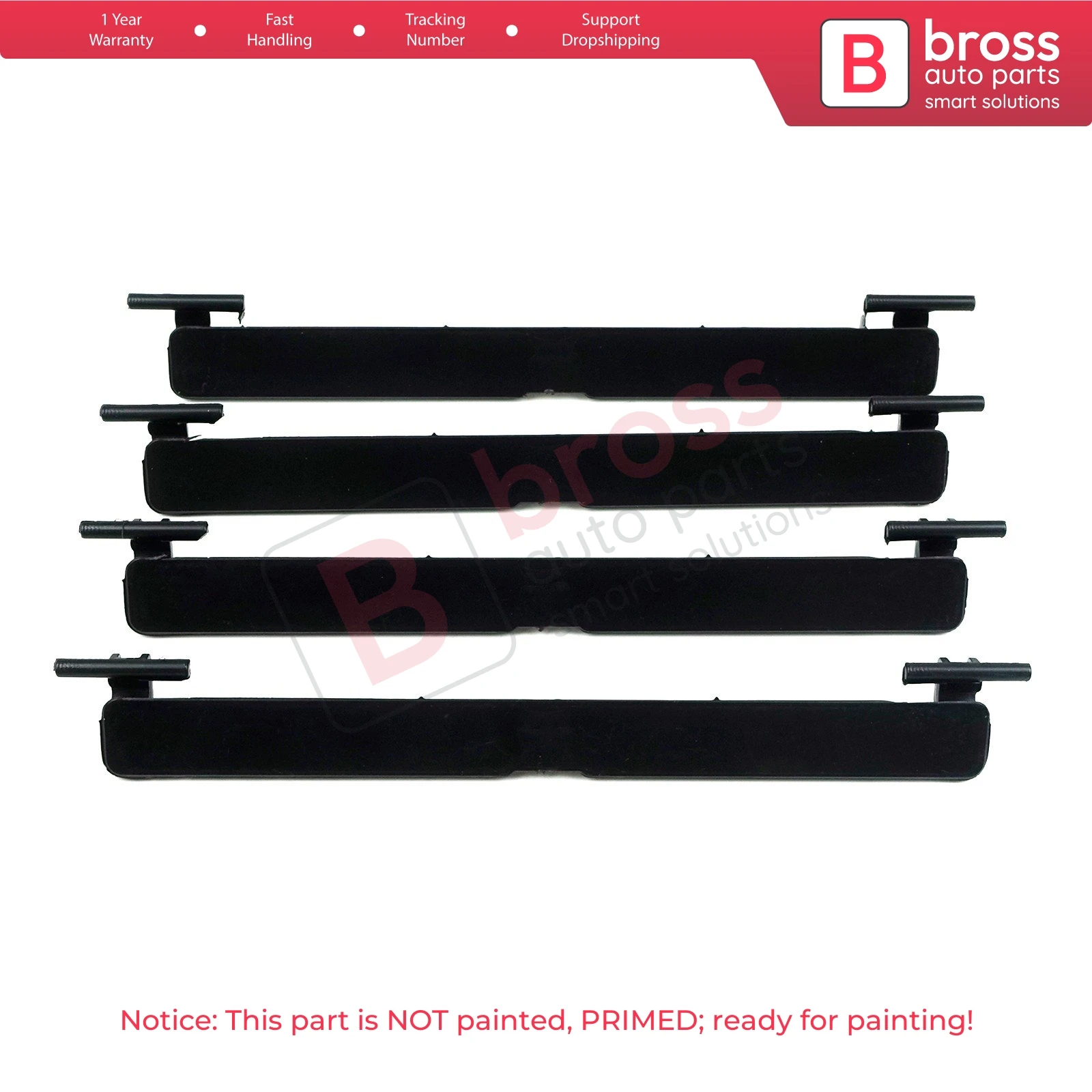 

BSR575-1 4x Roof Luggage Rack Carrier Mounting Molding Port Bag Rail Lid Cover Trim 51137274739 for BMW 5 F10 F11 135*13 mm