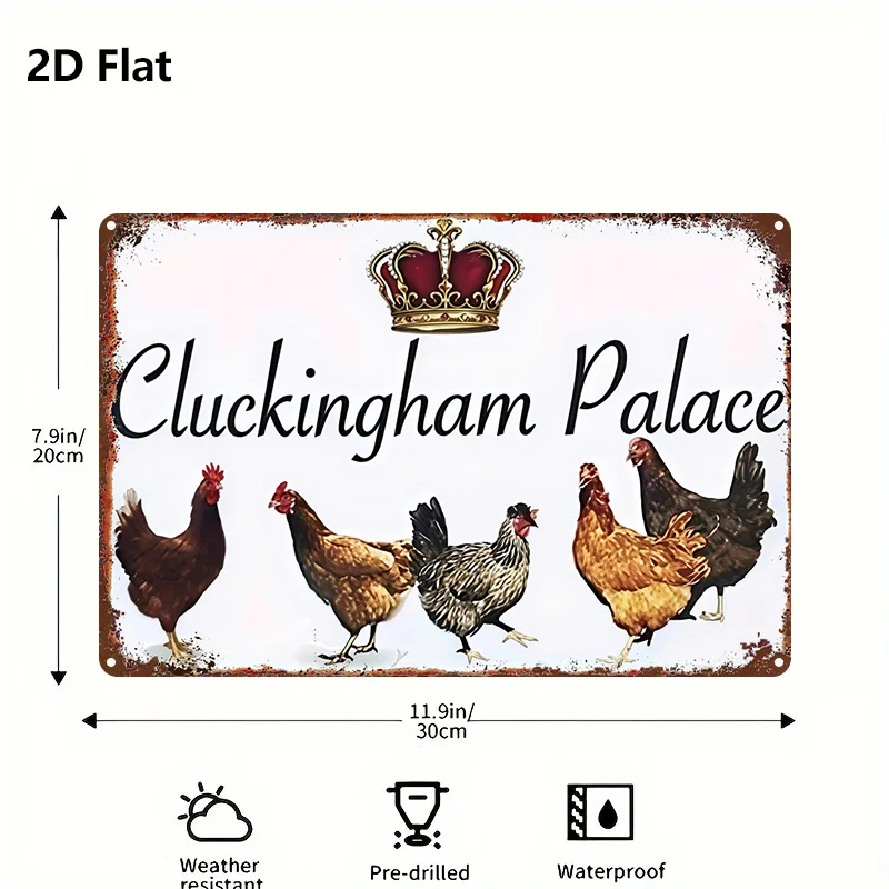 2D Flat, 1pc Metal Sign,2D Flat,