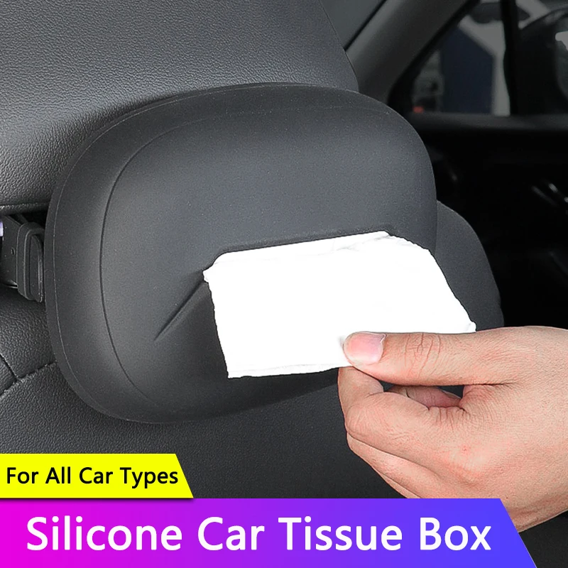 TAJIAN Paper Box Silicone Large Space Waterproof Tissue Storage Hanging Packet Seat Back Armrest Suitable For Subaru Series