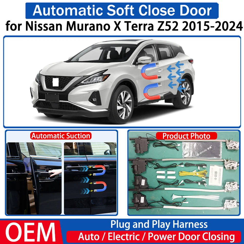 

ZJCGO for Nissan Murano X Terra Z52 2015-2024 Car OEM Automatic Soft Close Door Electric Suction Kit Auto Power Closing System