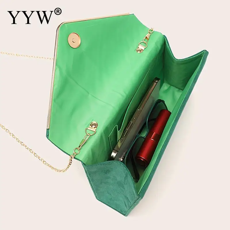 Satin Soft Envelope Evening Handbag for Women Mini Square Ladies Wedding Party Cocktail Prom Messenger Purse Chain Shoulder Bag