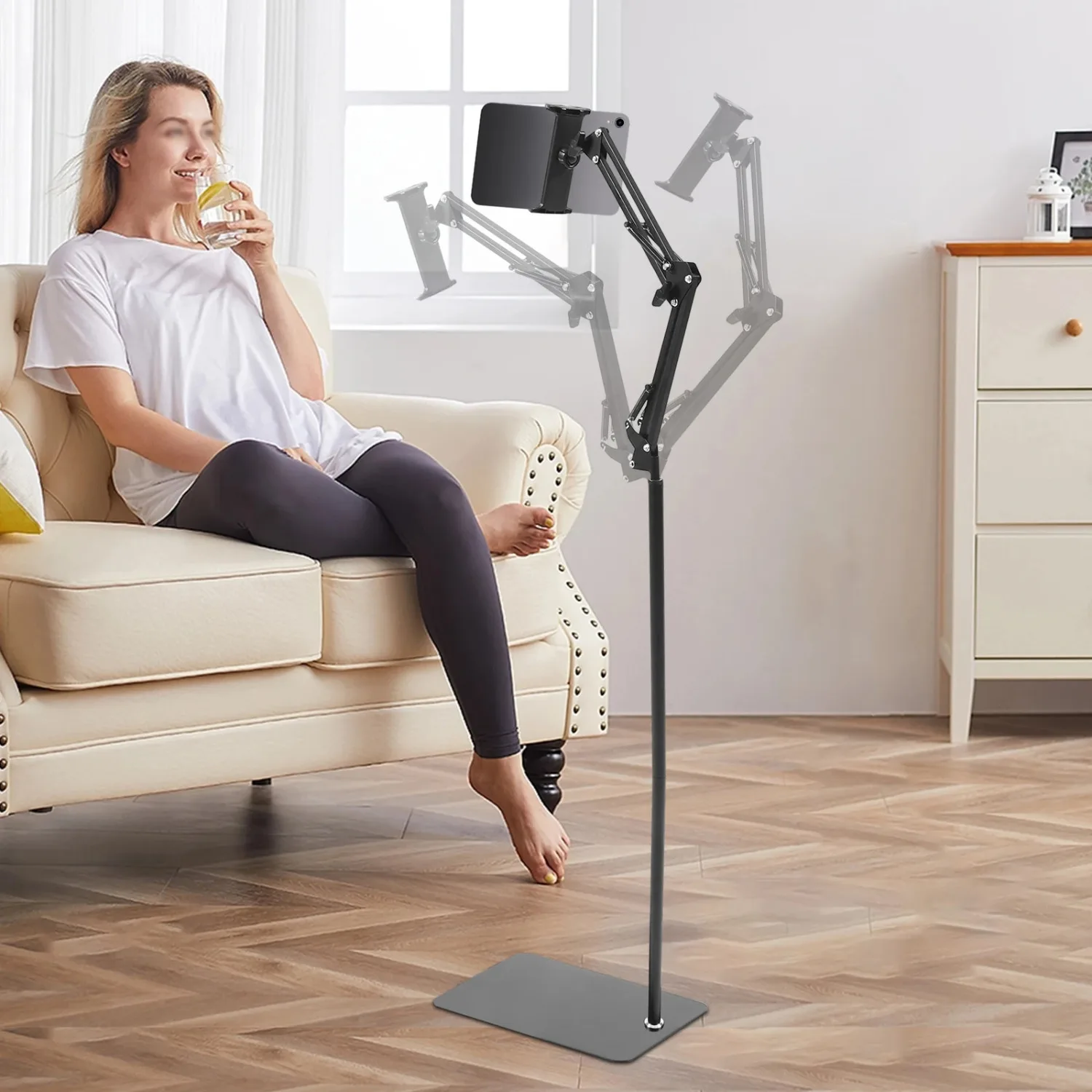 

Напольная подставка для планшета, регулируемая напольная подставка для iPad, 360 градусов ° Вращающийся держатель для планшета и телефона с регулировкой высоты, для дивана и кровати, НОВИНКА