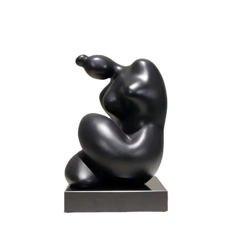 

【Popular】Black Woman Resin Crafts Handmade Interior Art Decor Table Resin Statues for Sale