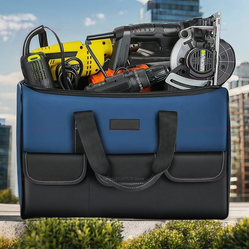 Borsa per attrezzi multifunzionale da 20 pollici addensata di grande capacità impermeabile resistente all'usura kit di attrezzi borsa per elettricisti multitasca