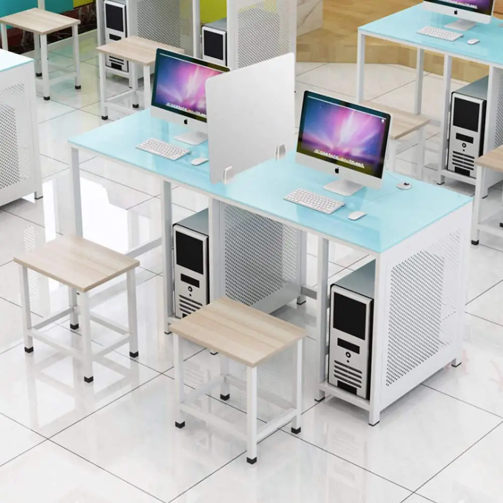 Office Desk,Wing Desktop Privacy Panel Frosted Glass Clamp-on Desk Divider Partition