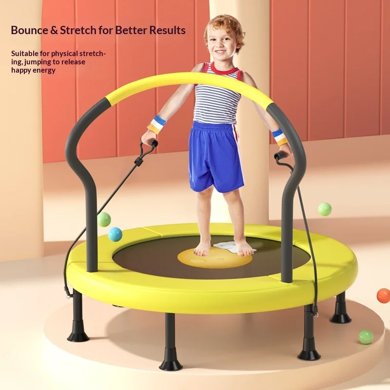 Bouncing Trampoline with Protective Net for Home Indoor Use Adults & Babies Fitness    2026