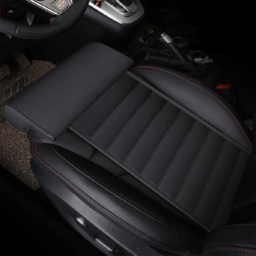 

Car Seat Extender Leg Cushion For Driver Leather Universal Leg Support Pillow Cover Memory Foam Auto Seat Extender Padding Mat