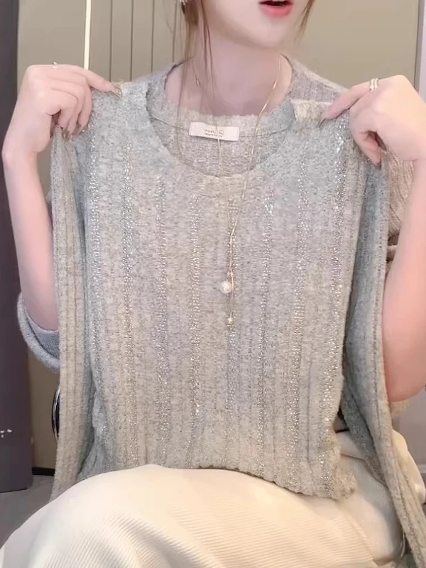 Slim Fit Long Sve T-irt Women's Base irt Inner Wear Top plus Size Flattering Diamond Embellied Spring New Sle