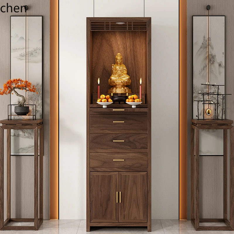 HXL Buddhist platform new Chinese-style household God of Wealth Buddhist cabinet  supply table Shentai cabinet supply table