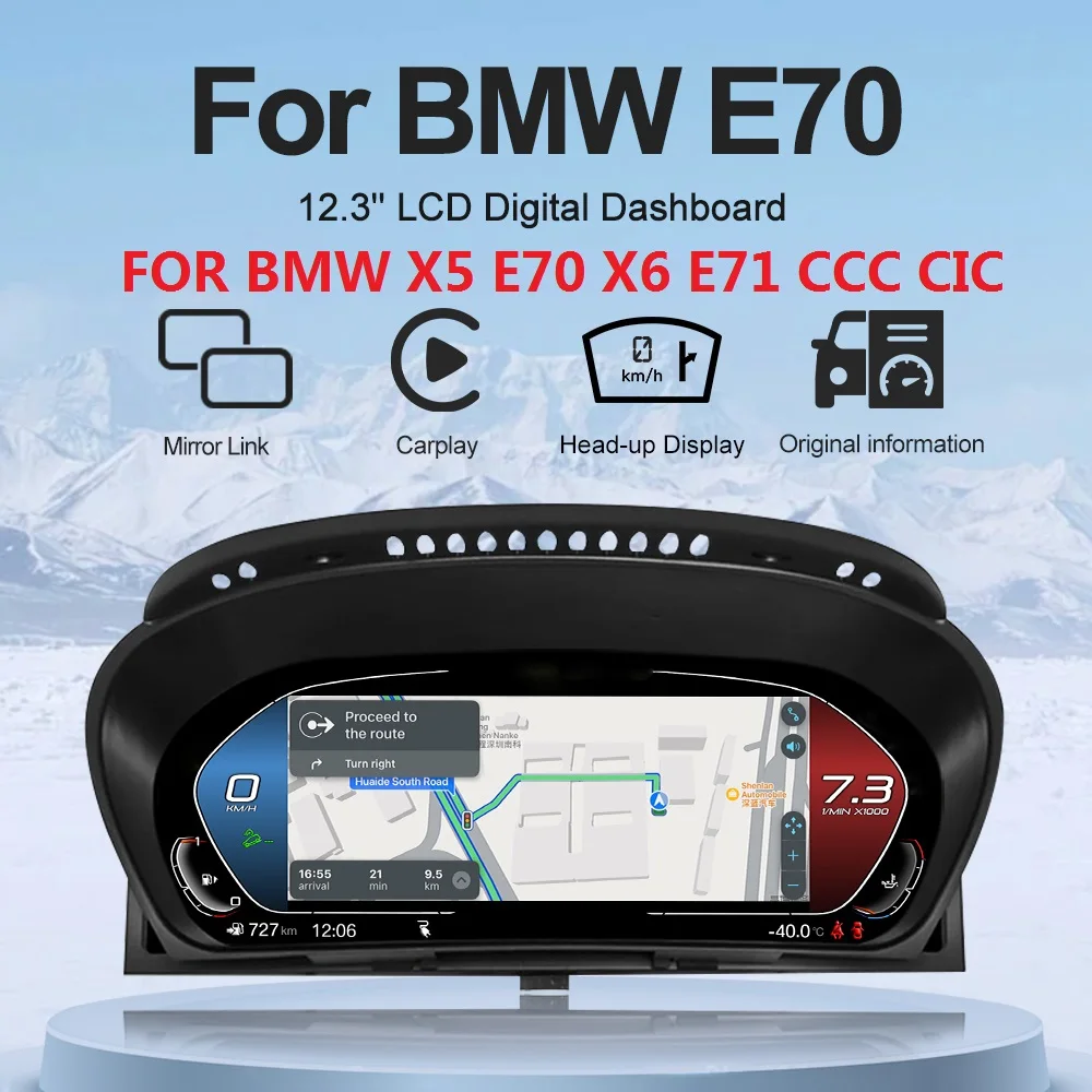 

12.3 ''Digital Dashboard For BMW X5 E70 X6 E71 F15 F16 CCC CIC Digital Instrument Cluster Virtual Cockpit