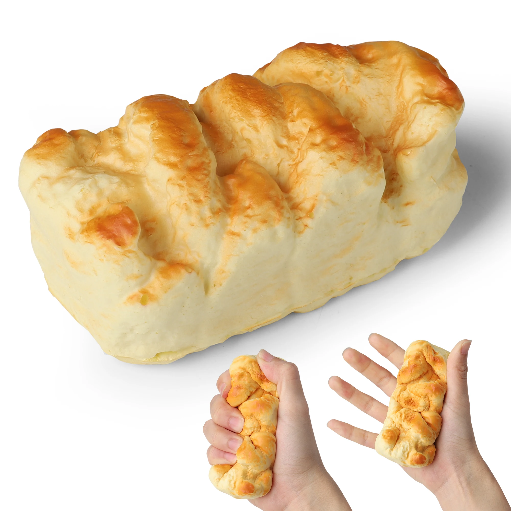 

Bread Stress Toy Toast Bread Shape Toy Anxiety Relief Food Toy for Adult, Funny Birthday Gifts Simulation Food Stress Toy
