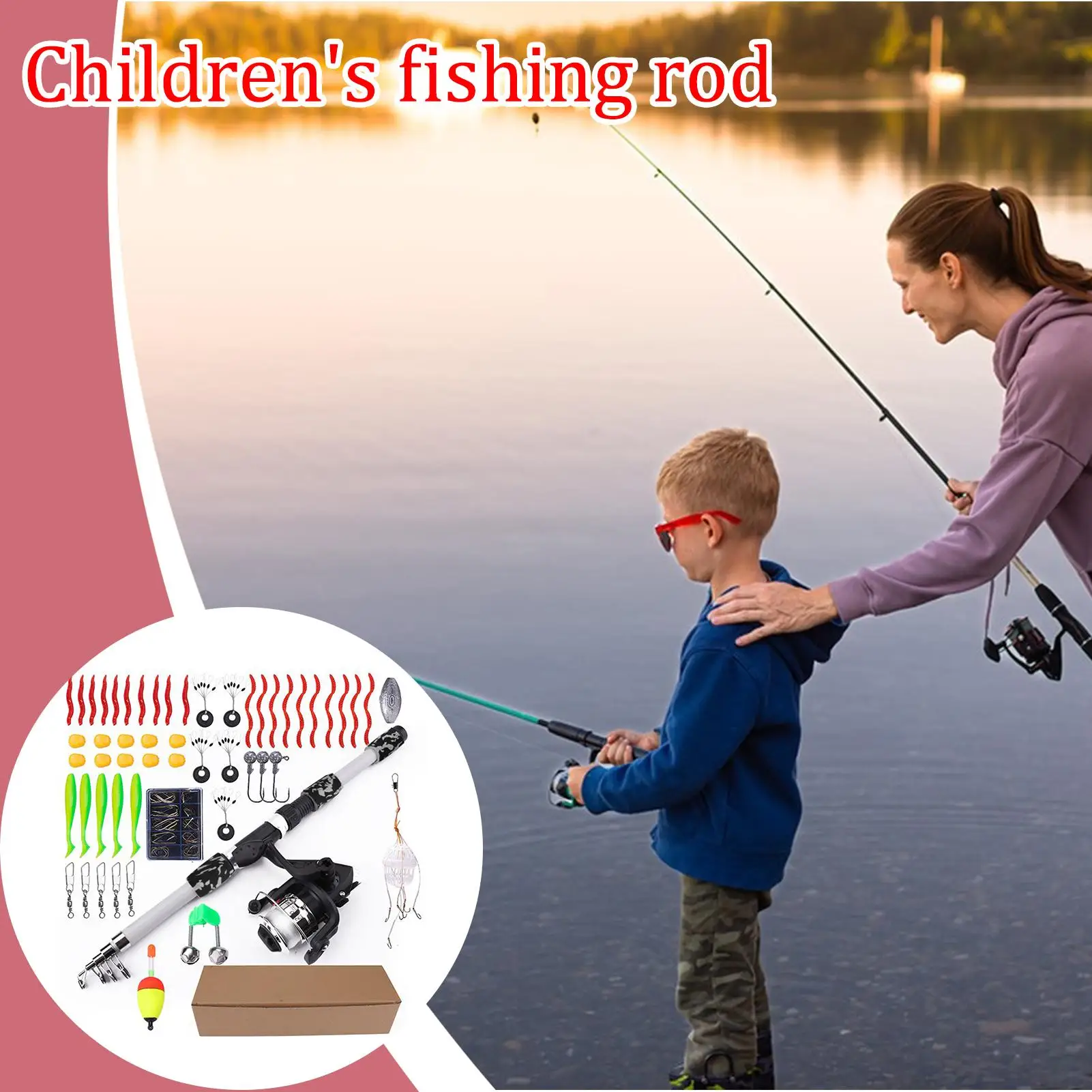 

Kids Fishing Sets For Boys Children Angling Tackle Beginner Fishing Rod Kit For Kids Boys Girls Backyard Fun Park Visits Beach