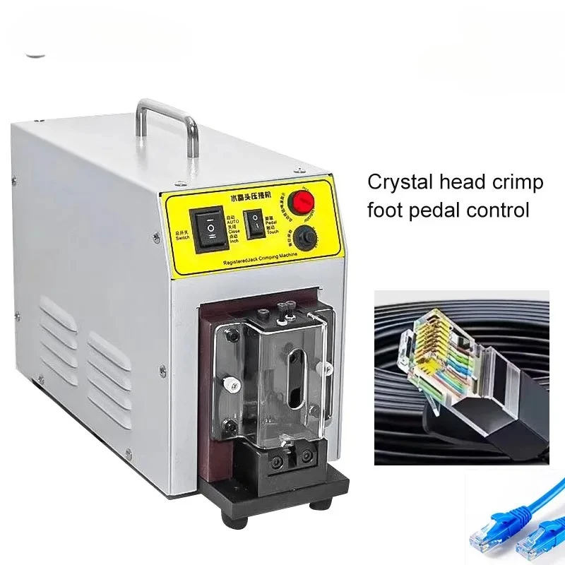 

Автоматический обжимной станок для сетевых кабелей RJ45, инструмент для обжима коннекторов RJ45, 110В/220В