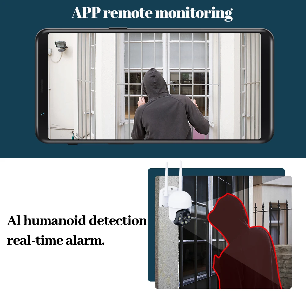 Wesecuu Video Surveillance Babyfoon Home Security Camera System Draadloze Ptz Camera Cctv Camera Wifi