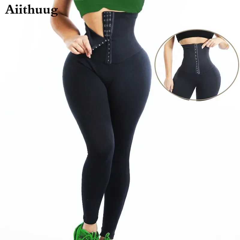 Aiithuug Hook Tummy Control Workout Legging Tummy Control Sports Leggings Tummy Control Yoga Leggings High Wast Running Legging