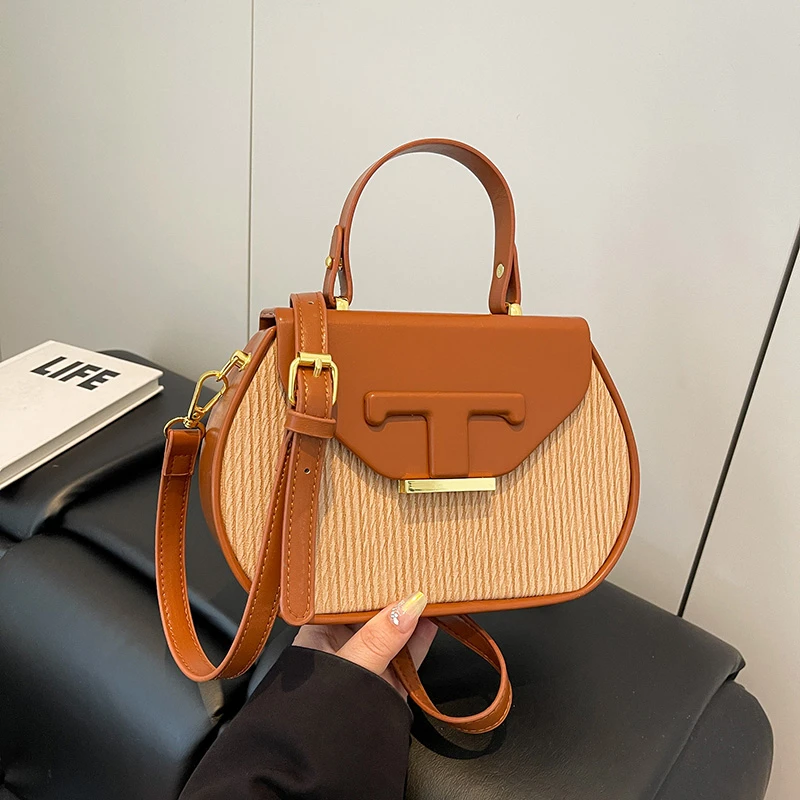 Bolso cruzado minimalista Vintage de cuero para mujer, bolso de diseñador, bolso de viaje de Color sólido de lujo, gran capacidad