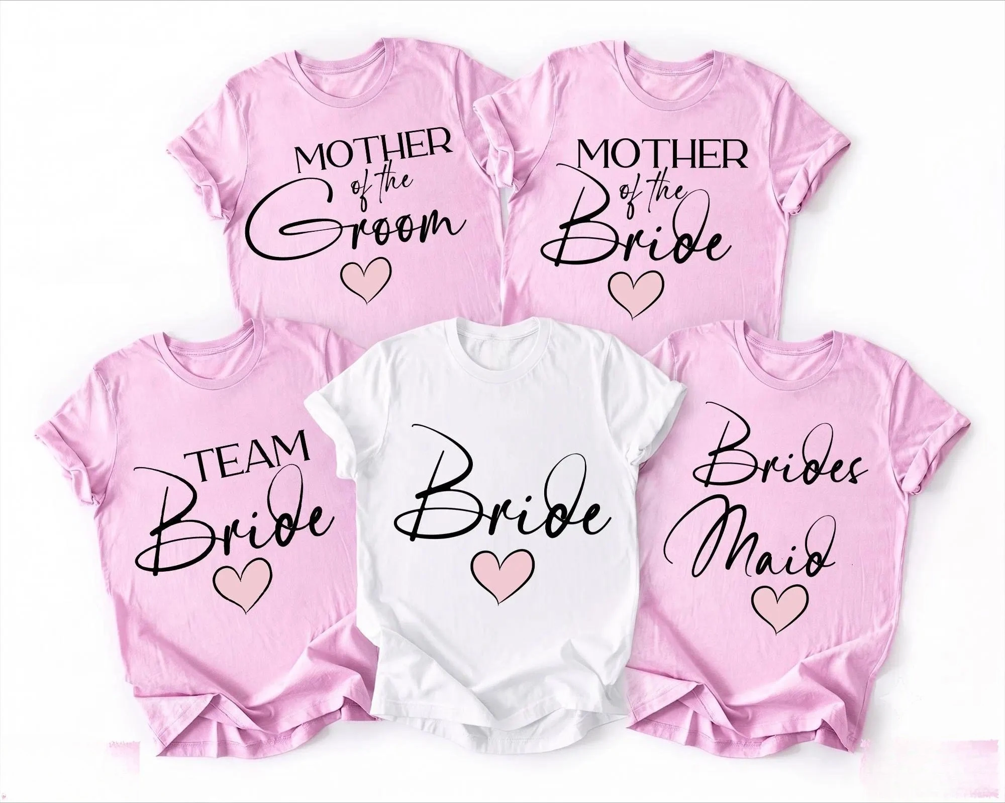 Bridal Party Tee Fashion Bride Team Tshirt for Women Short Sleeve Bachelorette Party Shirt Matching Maid of Honor Squad Y2K Tops